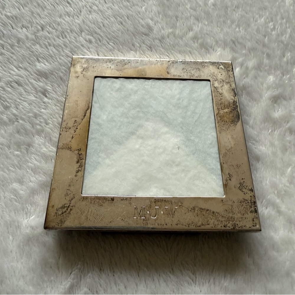 Tiffany Sterling Silver Square Monogrammed Photo Frame